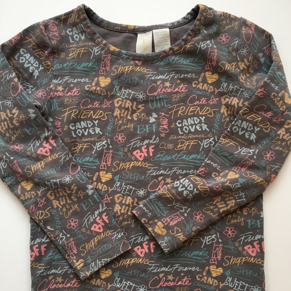 Matilda Jane Girls Size 12 Paint By Numbers Mellow Long Sleeve Tee Top Shirt NWT